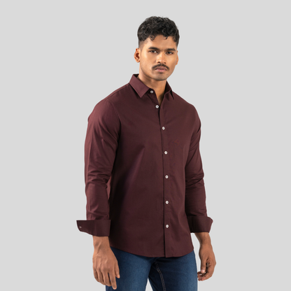 Men's Casual Shirt Wine