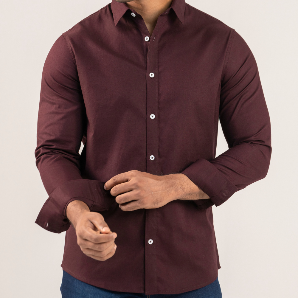 Men's Casual Shirt Wine