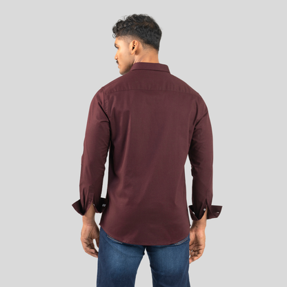 Men's Casual Shirt Wine
