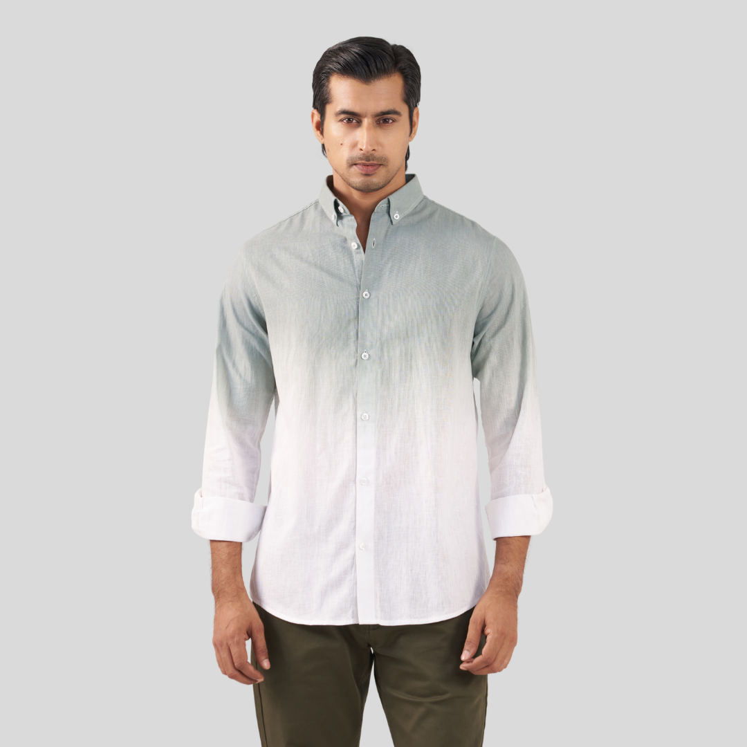 Men's Casual Shirt W & Olive