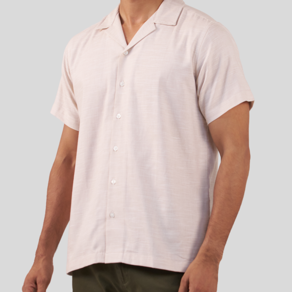 Men's Cuban Shirt Cream