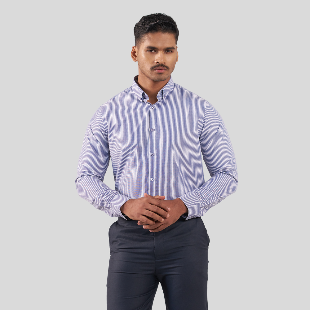 Men's Casual Shirt W & D Blue