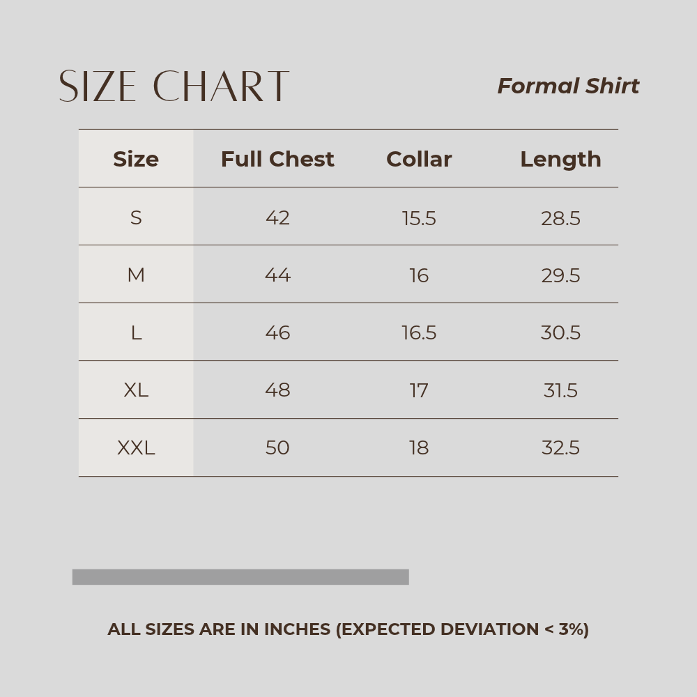 Men's Formal Shirt Black