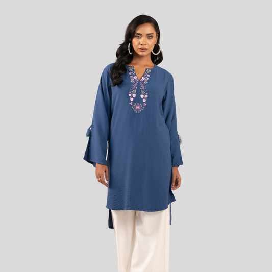 EMB Kurti Blue