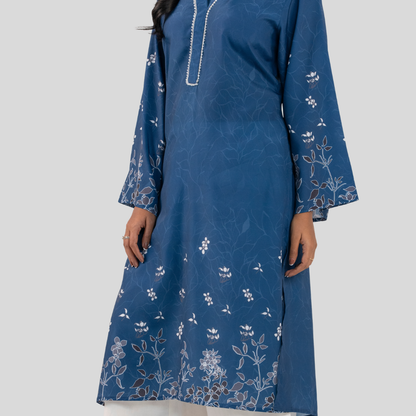 AOP Kurti Blue
