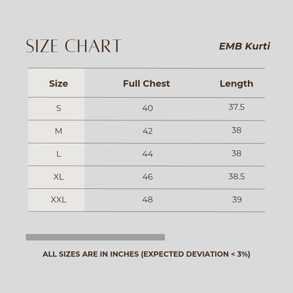 EMB Kurti Light Beige