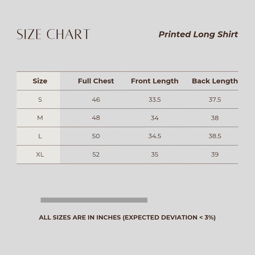 Printed Long Shirt Brown AOP