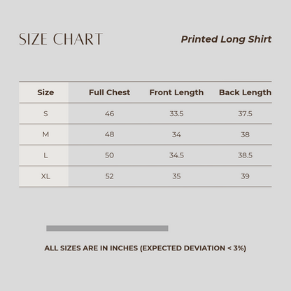 Printed Long Shirt Brown AOP