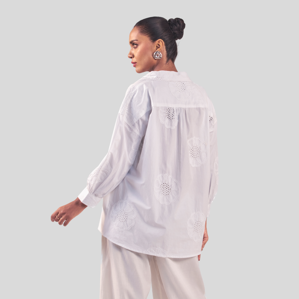 V Neck Shirt 02 White WC-03
