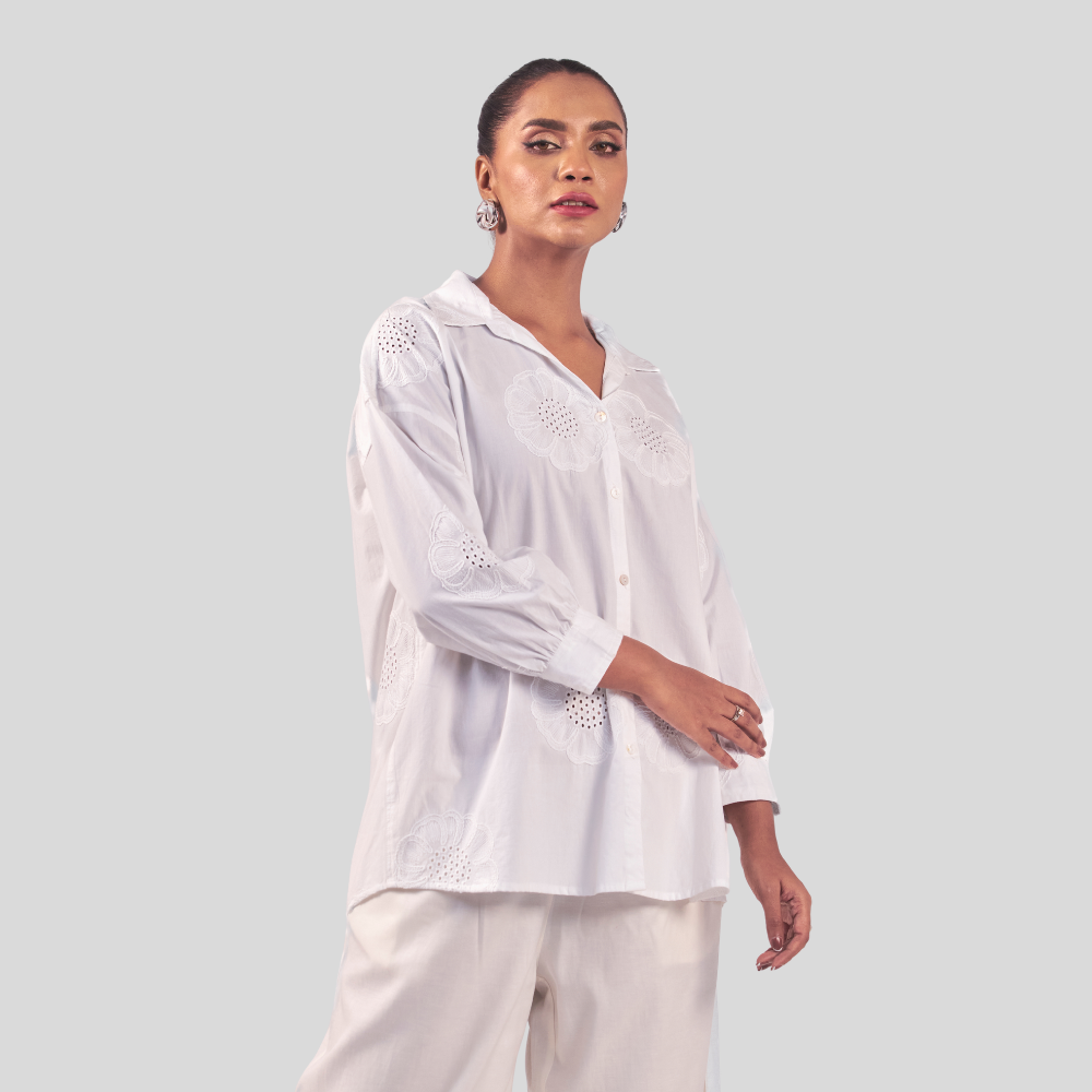 V Neck Shirt 02 White WC-03