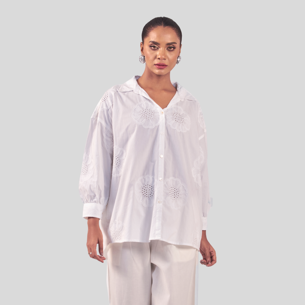 V Neck Shirt 02 White WC-03