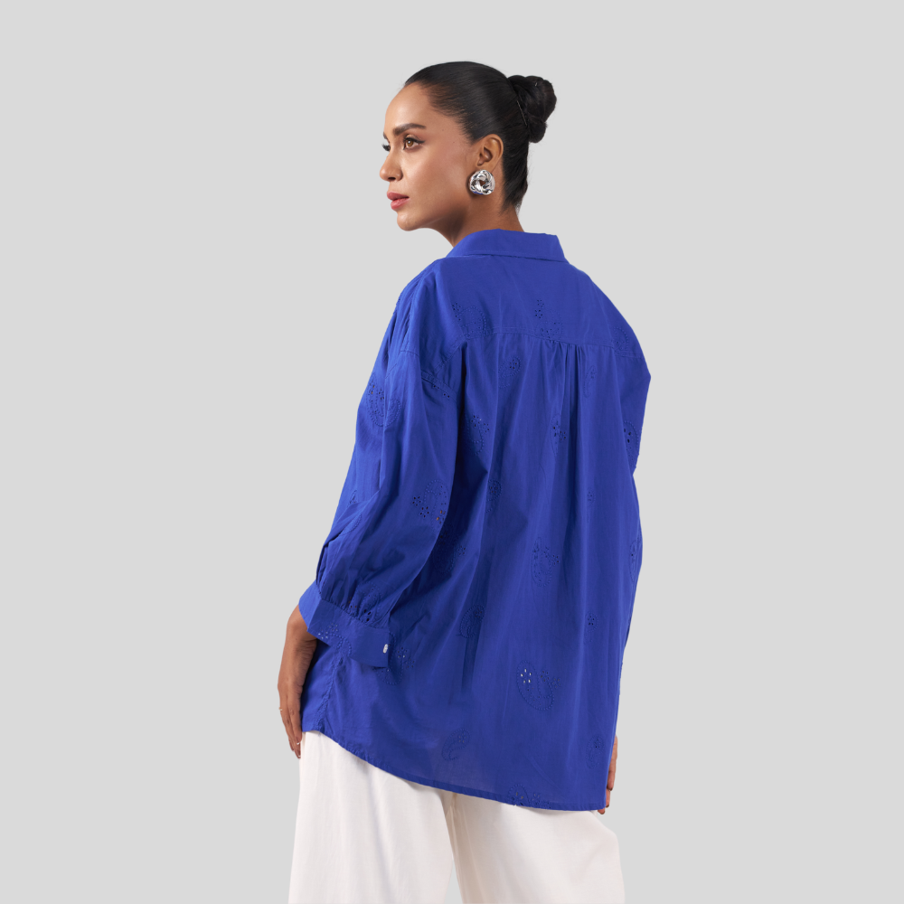 V Neck Shirt Royal Blue