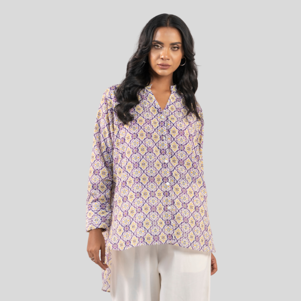 Mid Length Shirt Y & Purple
