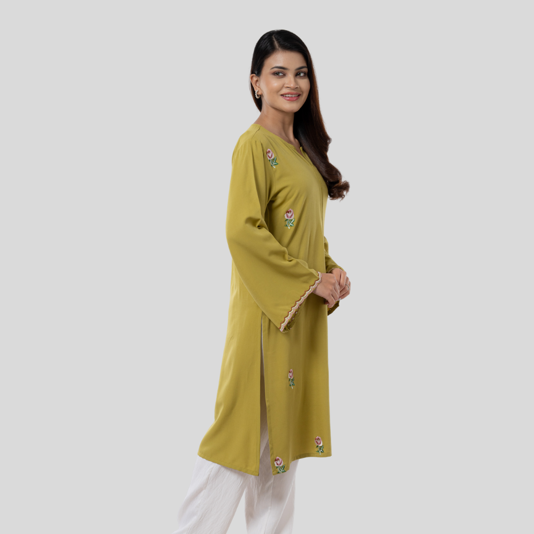 EMB Kurti D.Pear