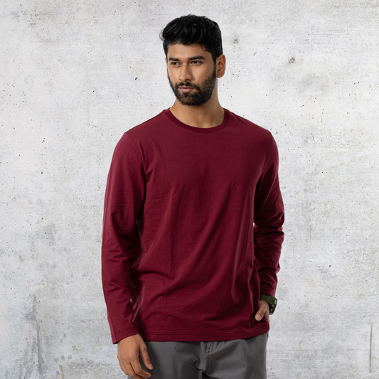 Essential Full Tee Maroon