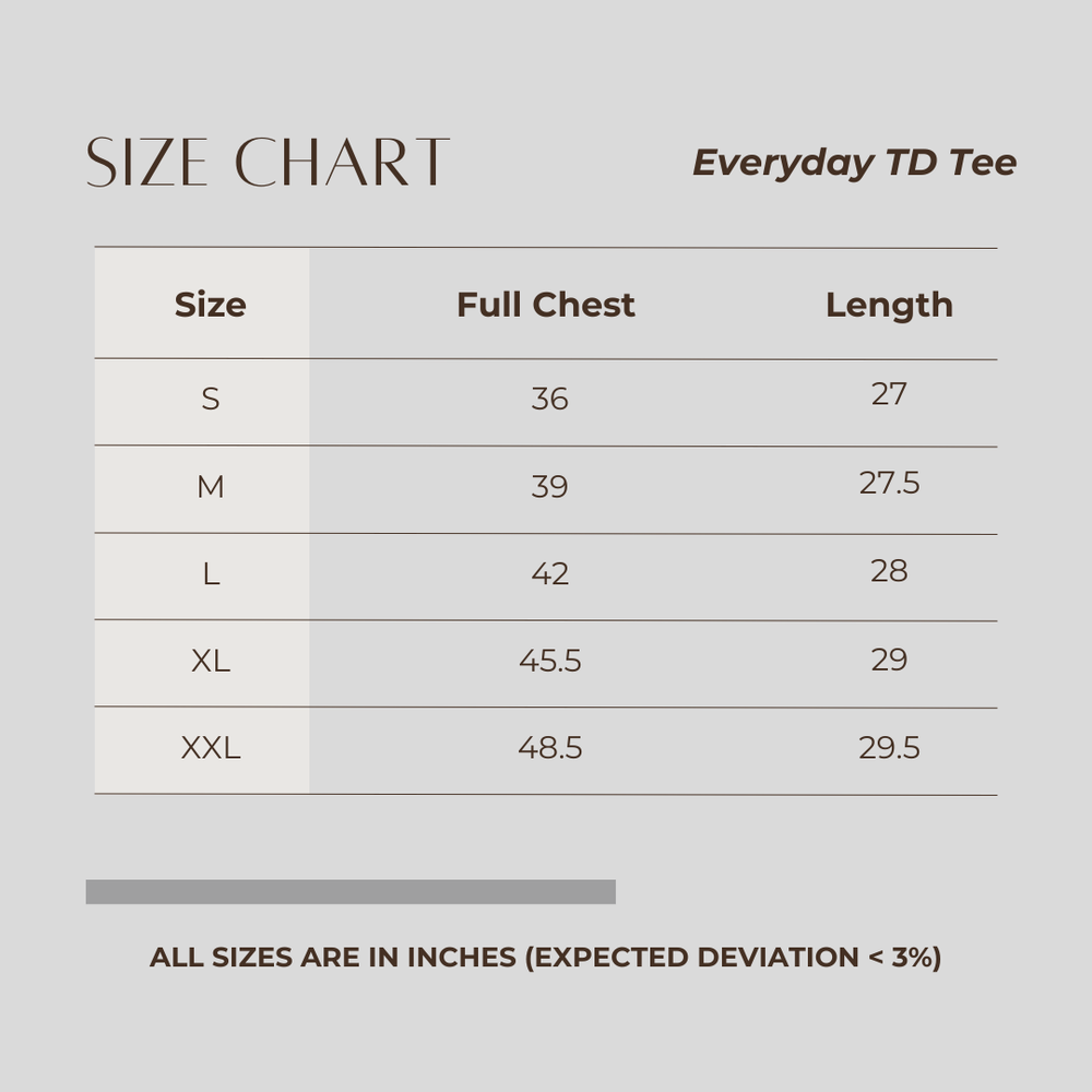 Everyday TD Tee Sky & White