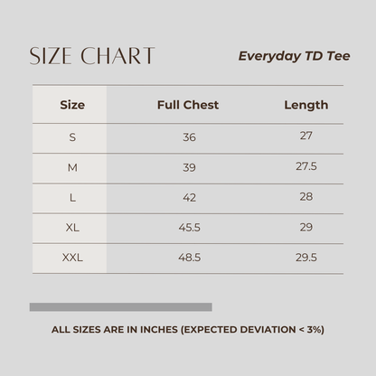 Everyday TD Tee Sky & White
