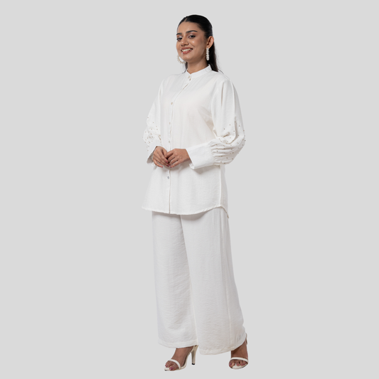 Fancy CTN Co-Ord White