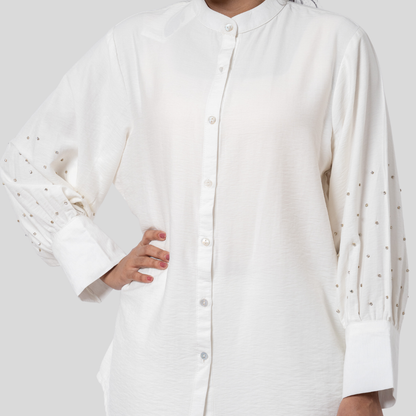 Fancy CTN Co-Ord White