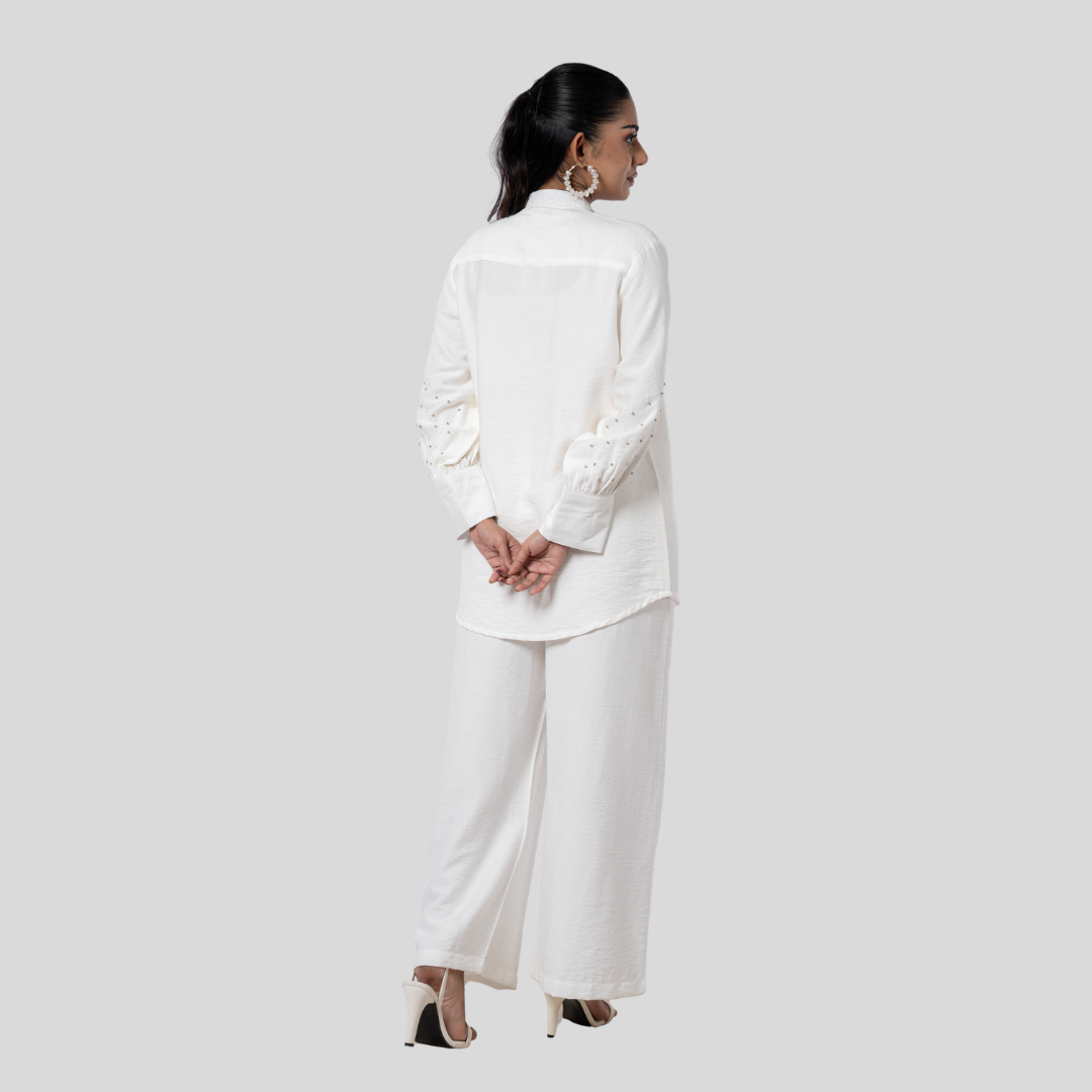 Fancy CTN Co-Ord White