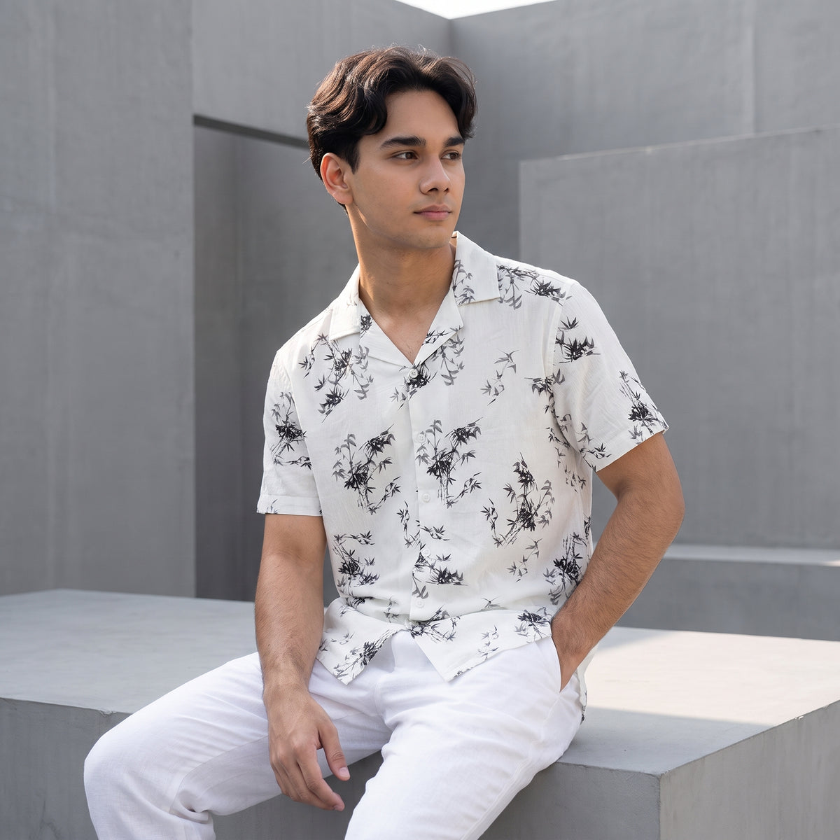 Cuban Shirt E-27MCS015 Frosted Mint