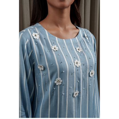 Garden Kurti (Blue)