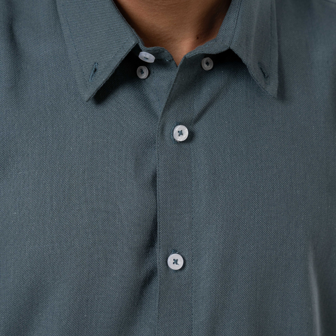 Half BTN Down Shirt Fern Green