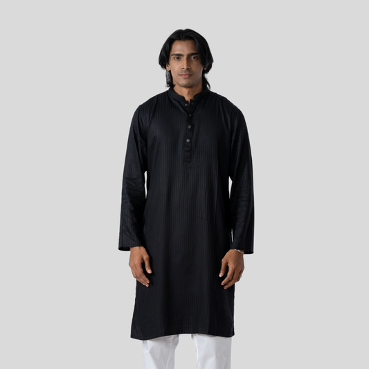 JQD Cotton Panjabi Black