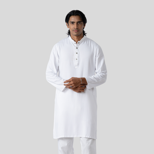 JQD Cotton Panjabi White