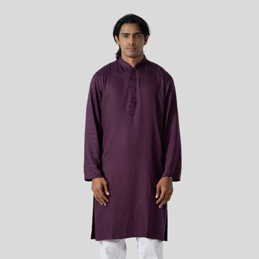 JQD Cotton Panjabi Wine