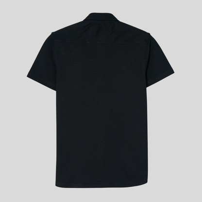 Knit Half Shirt Black