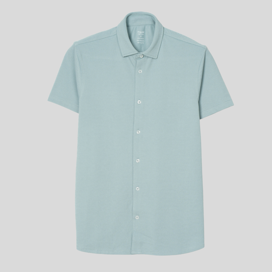 Knit Half Shirt Slate Gray