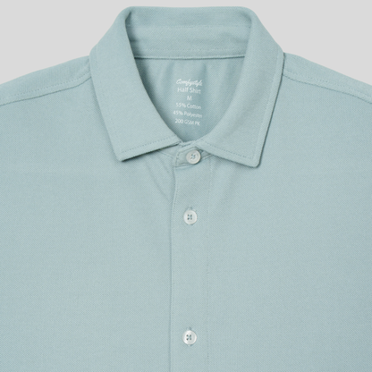 Knit Half Shirt Slate Gray