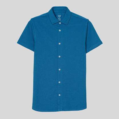 Knit Half Shirt Dark Blue