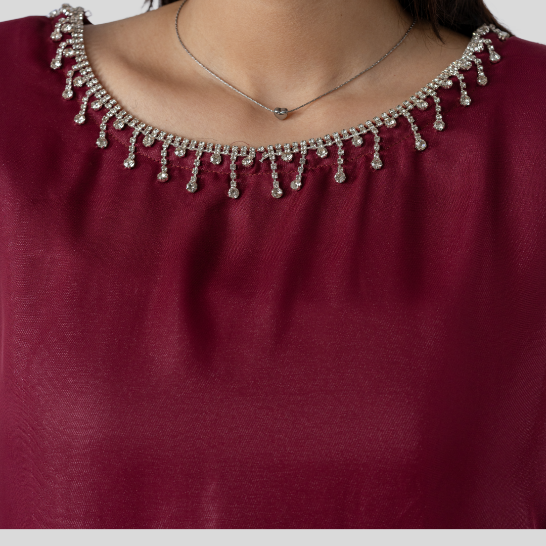 Kaftan Co-ord Maroon