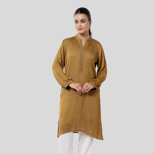 Karchupi Kurti Sepia