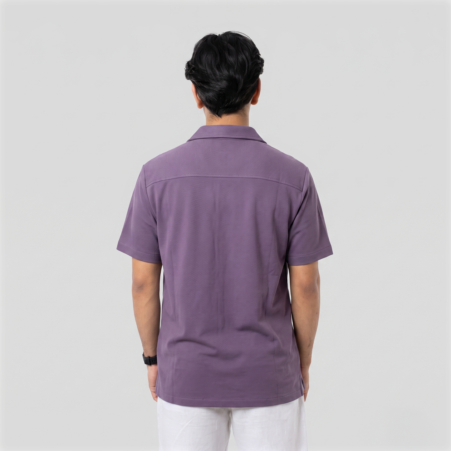 Knit Cuban Shirt Vintage Violet