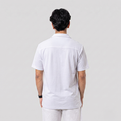Knit Cuban Shirt White