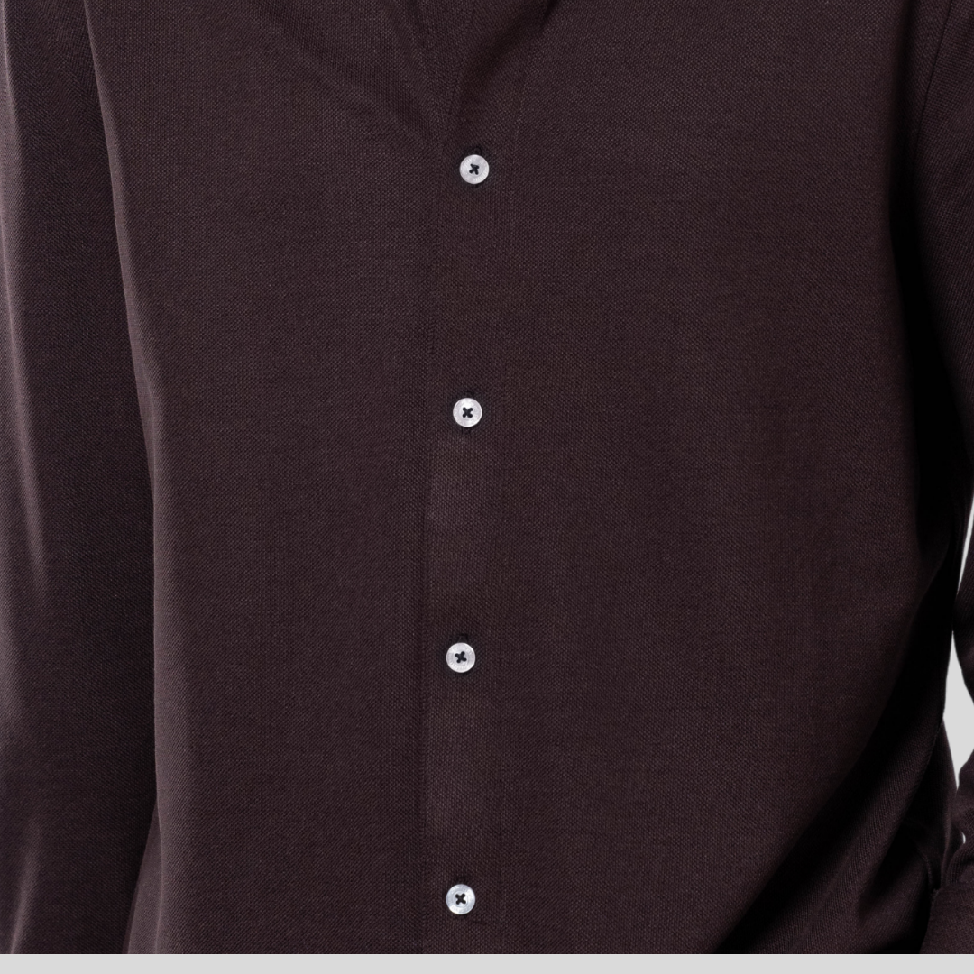 Premium Men’s Knit Shirt Coffee
