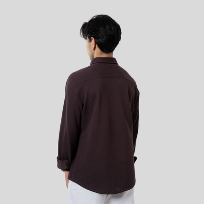 Premium Men’s Knit Shirt Coffee