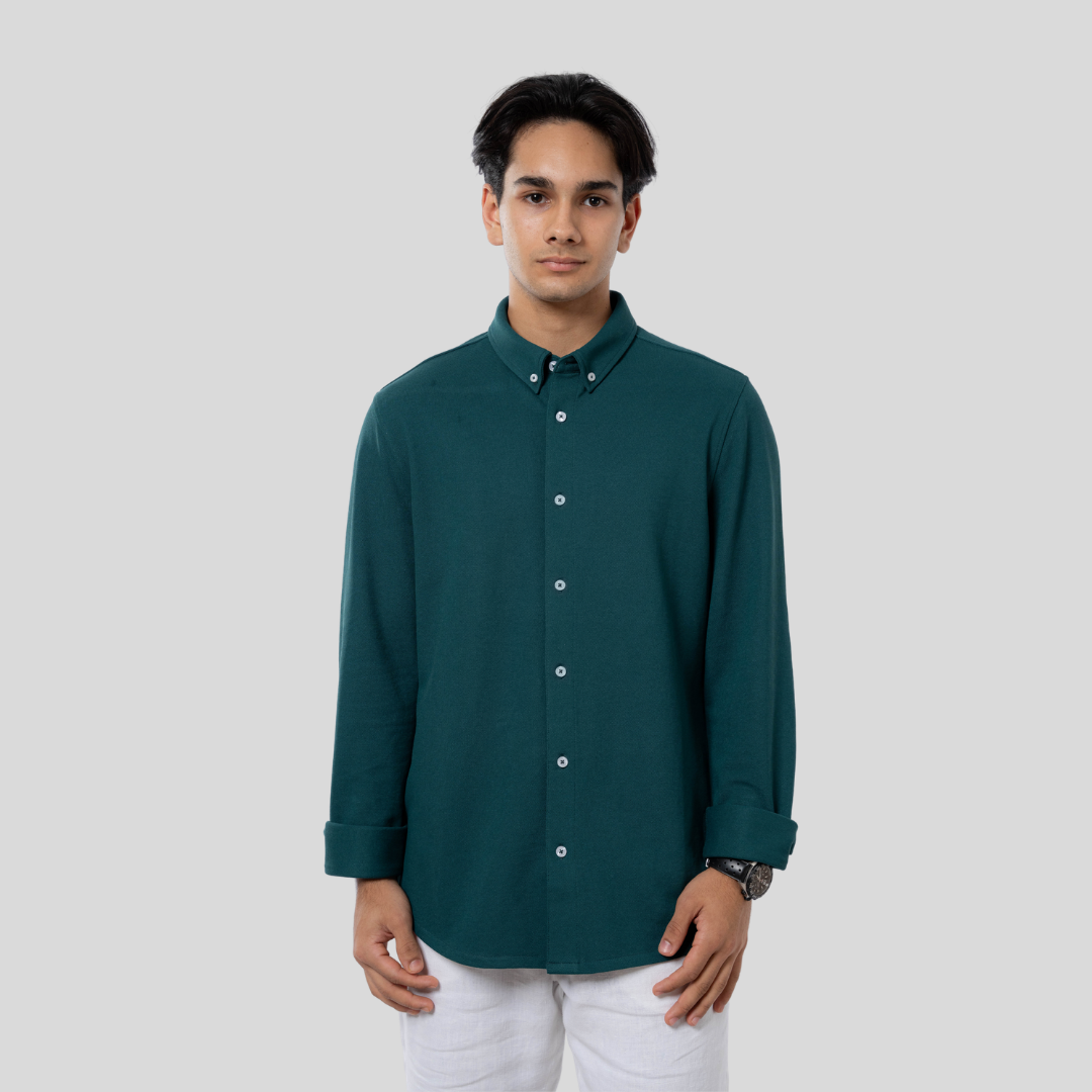 Premium Men’s Knit Shirt( Teal)