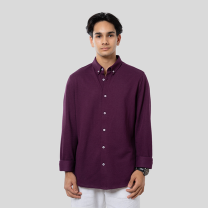 Premium Men’s Knit Shirt  Wine