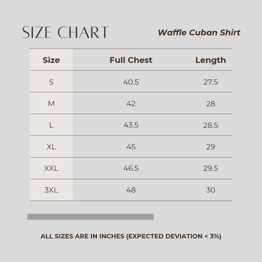 Men's Waffle Cuban Shirt Black