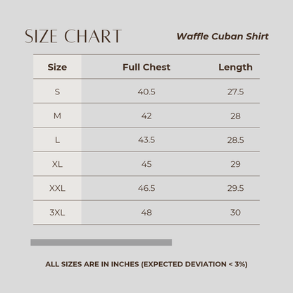 Men's Waffle Cuban Shirt Black