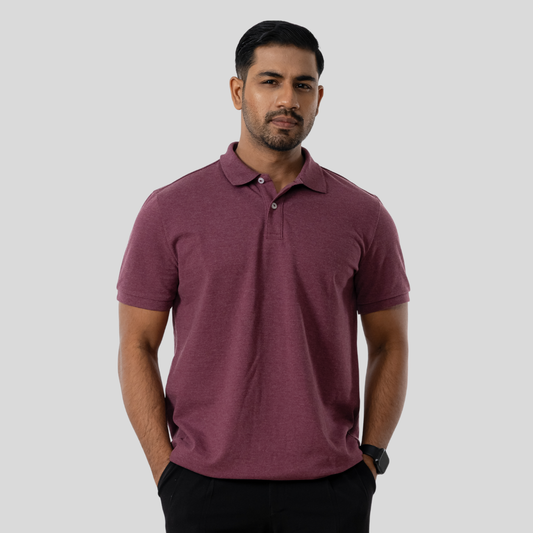 Men's 60/40 Polo Dark Maroon