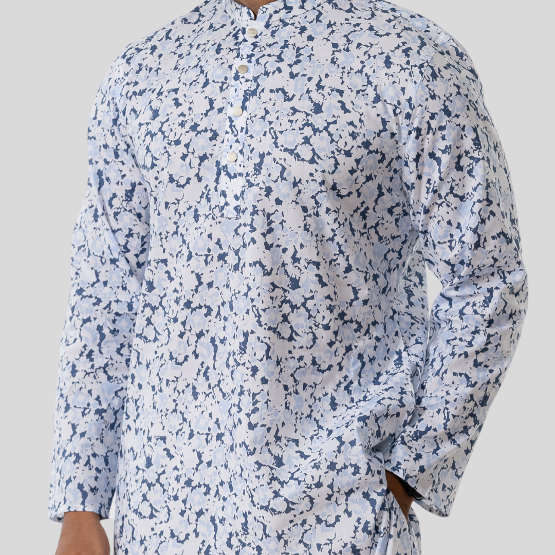Men's AOP Linen Panjabi L-10