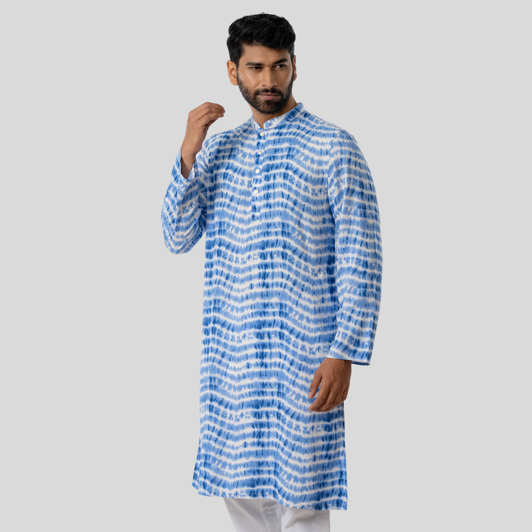 Men's AOP Linen Panjabi L-9