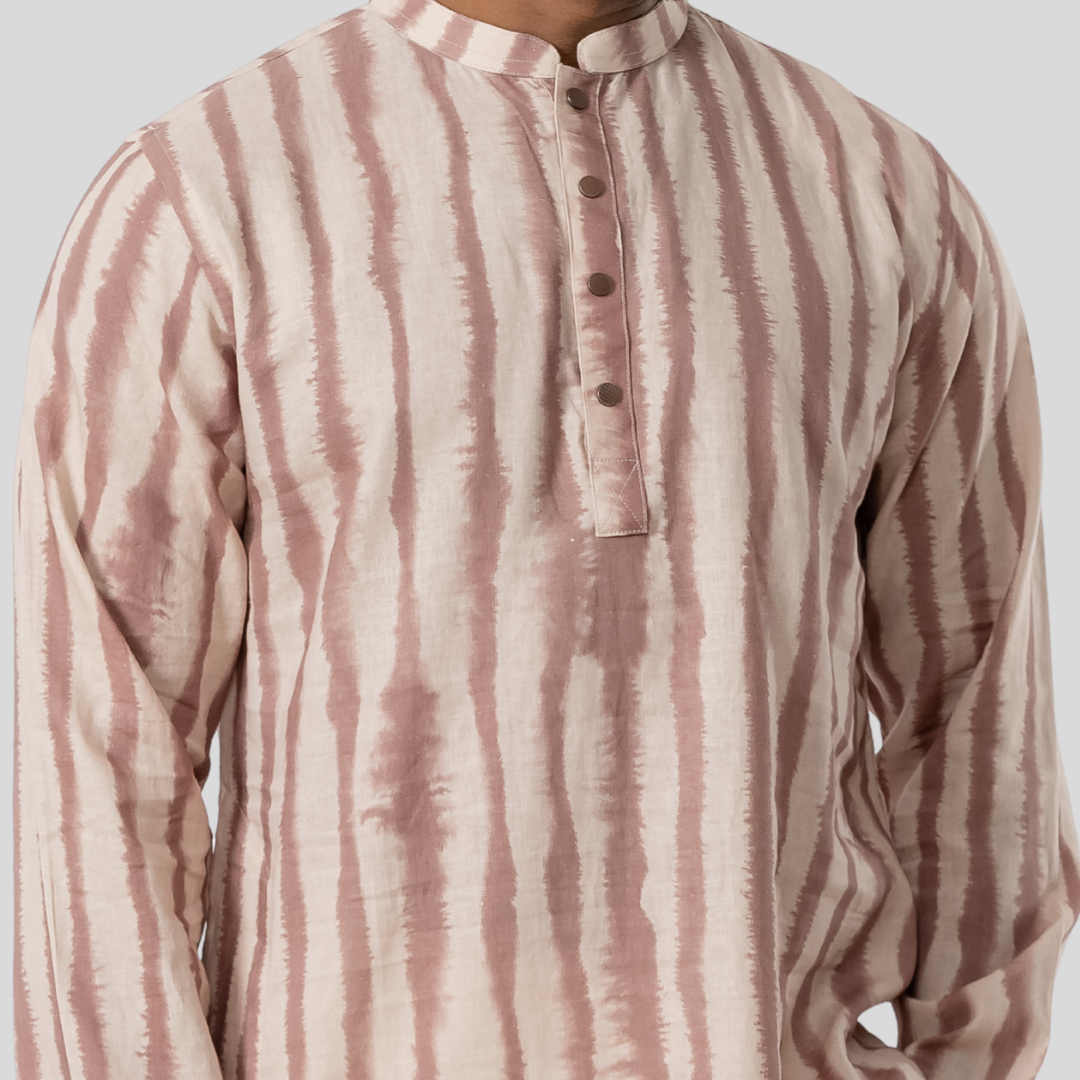 Men's AOP Linen Panjabi L-15