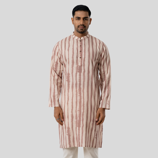 Men's AOP Linen Panjabi L-15
