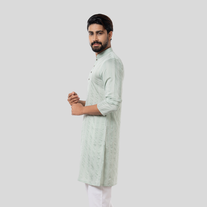 Men's CVC Stripe Panjabi Seafoam Green